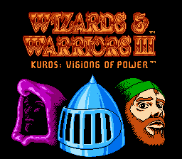 Wizards & Warriors III: Kuros: Visions of Power title screenshot